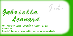 gabriella leonard business card